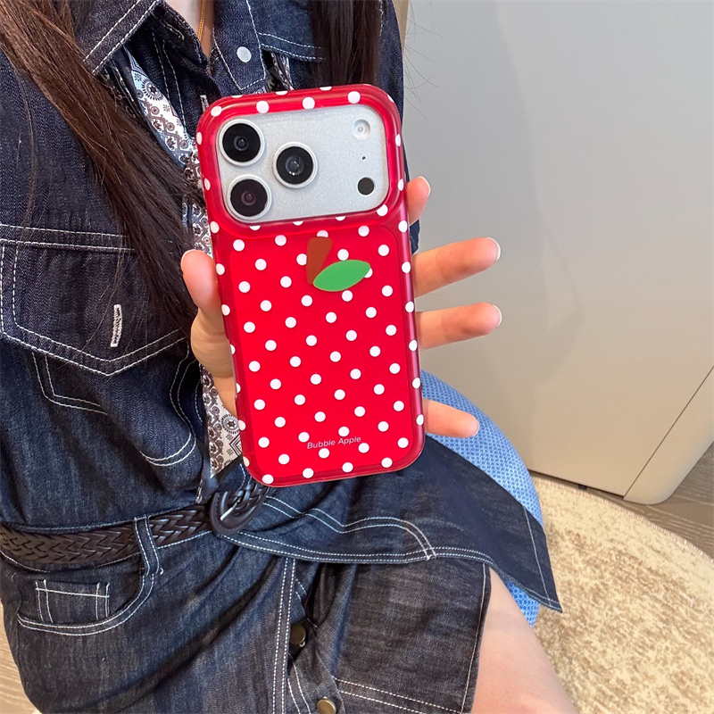 Phone Cases Redbubble - Rote Polka-Dot Handyhülle für Apple iPhone