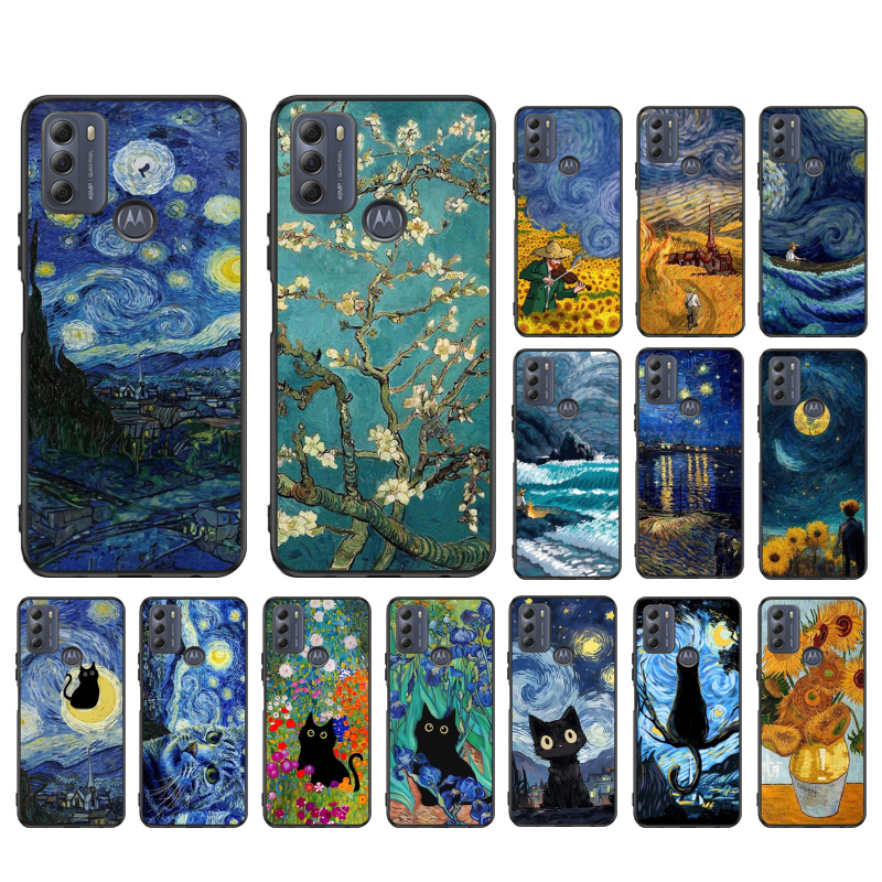 Phone Cases Moto G - Van Gogh Sonnenblumen Katze Telefon Fall