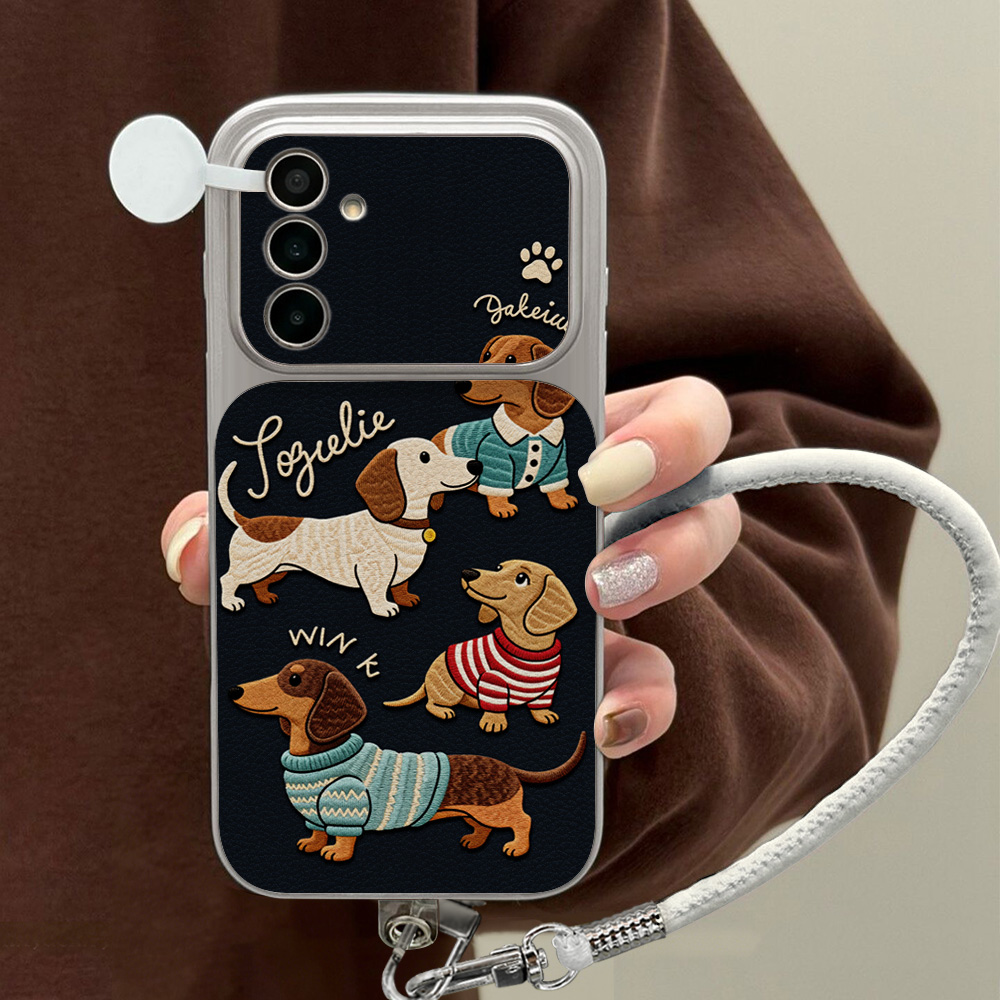 Camera Lens Protector - Cartoon Dackel Handyhülle für Samsung A56