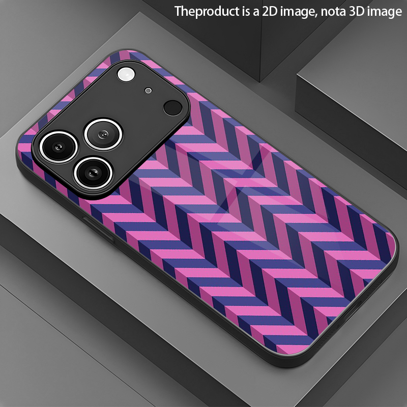 Phone Cases Purple - Lila-Rosa Rautenmuster 2D Handyhülle für iPhone