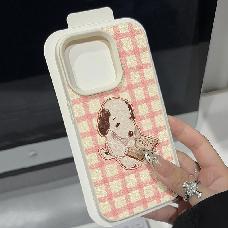 Phone Cases Galaxy A16 5G - Süße Vintage Buch Hund Litschi Muster