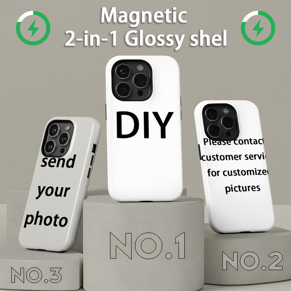 Phone Cases Magnetic - heheh Handyhülle Magnetisch 2-in-1 Glänzende Schale