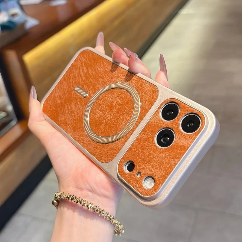 Phone Cases Orange - Luxuriöse Neue Orange Retro-Feder Magsafe Handyhülle