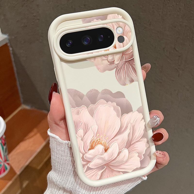 Phone Cases Google Pixel 9 - Rosa Blumenmuster Weiche TPU-Handyhülle für Google
