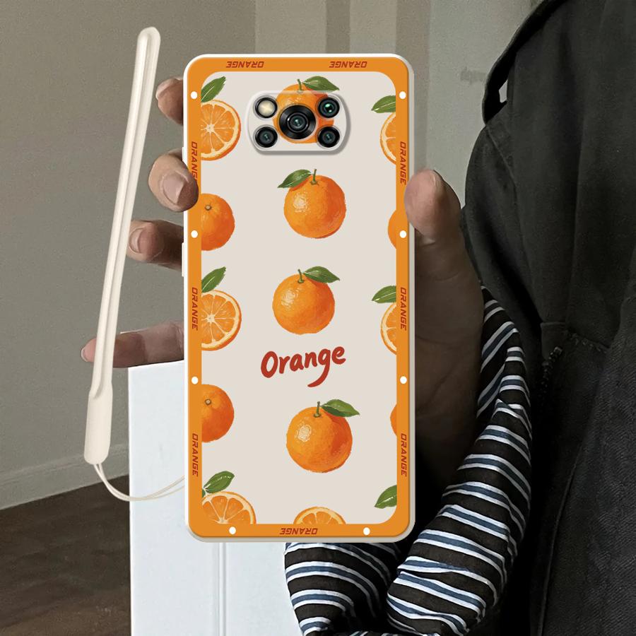 Phone Cases Orange - Weiche Funda-Handyhülle für Xiaomi Poco F4