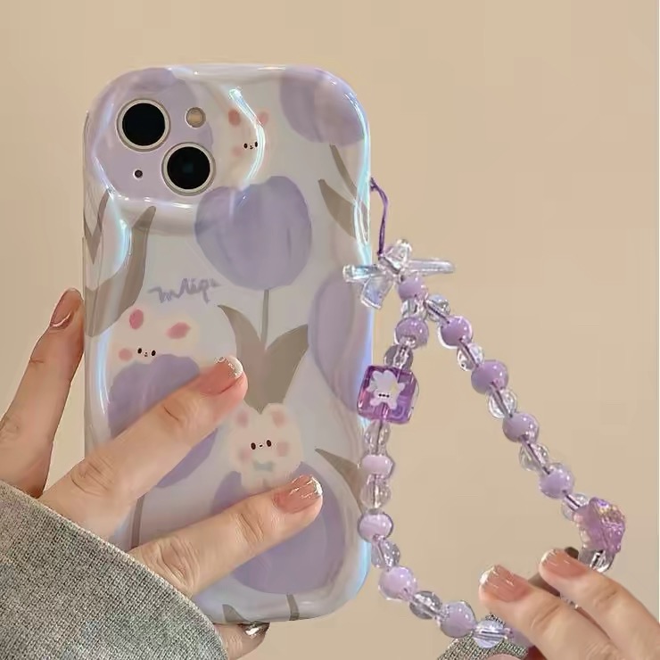 Kawaii Lila Tulpen-Hasen-Handy – Phone Cases Purple Bewertung und Preis