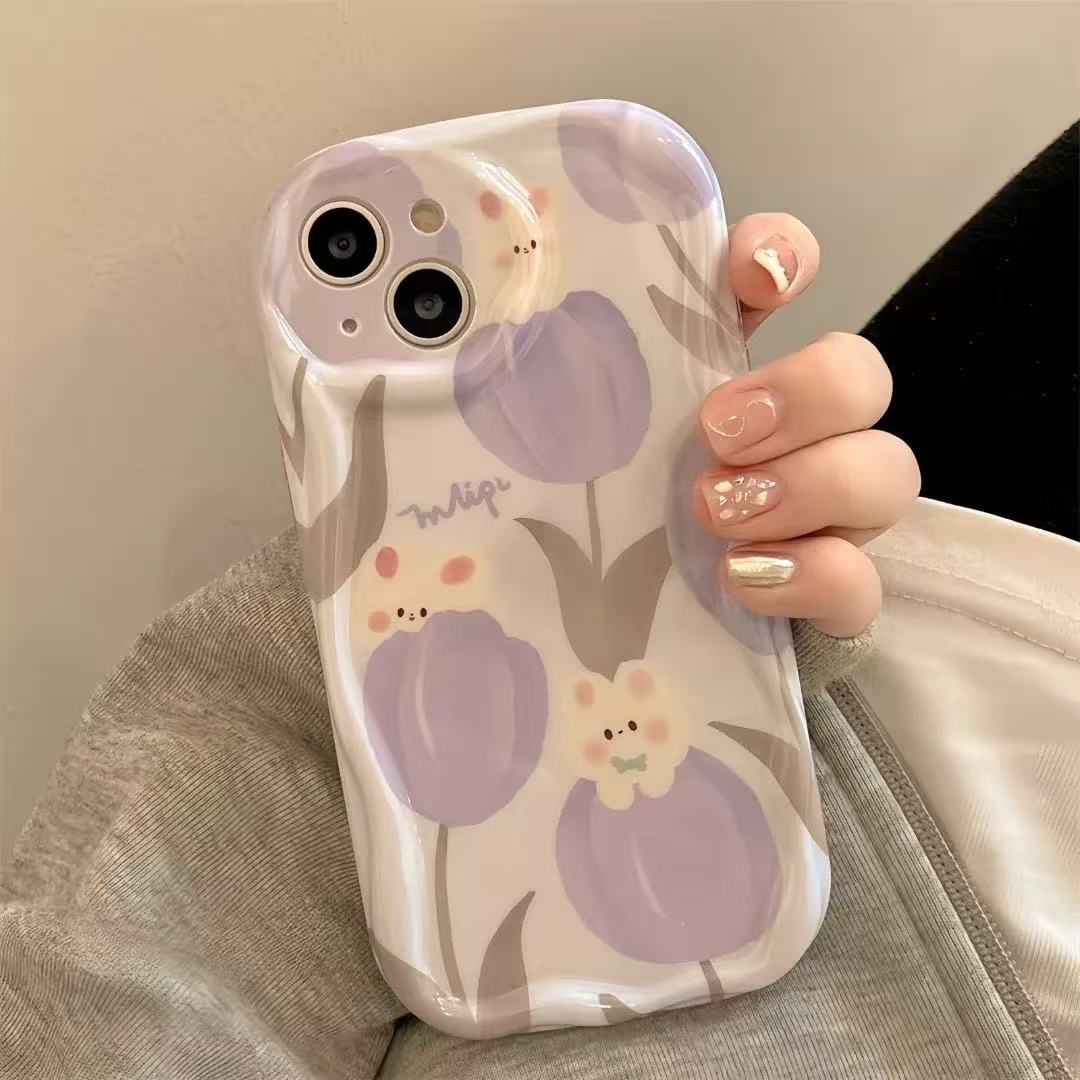 Kawaii Lila Tulpen-Hasen-Handy – Phone Cases Purple Bewertung und Preis
