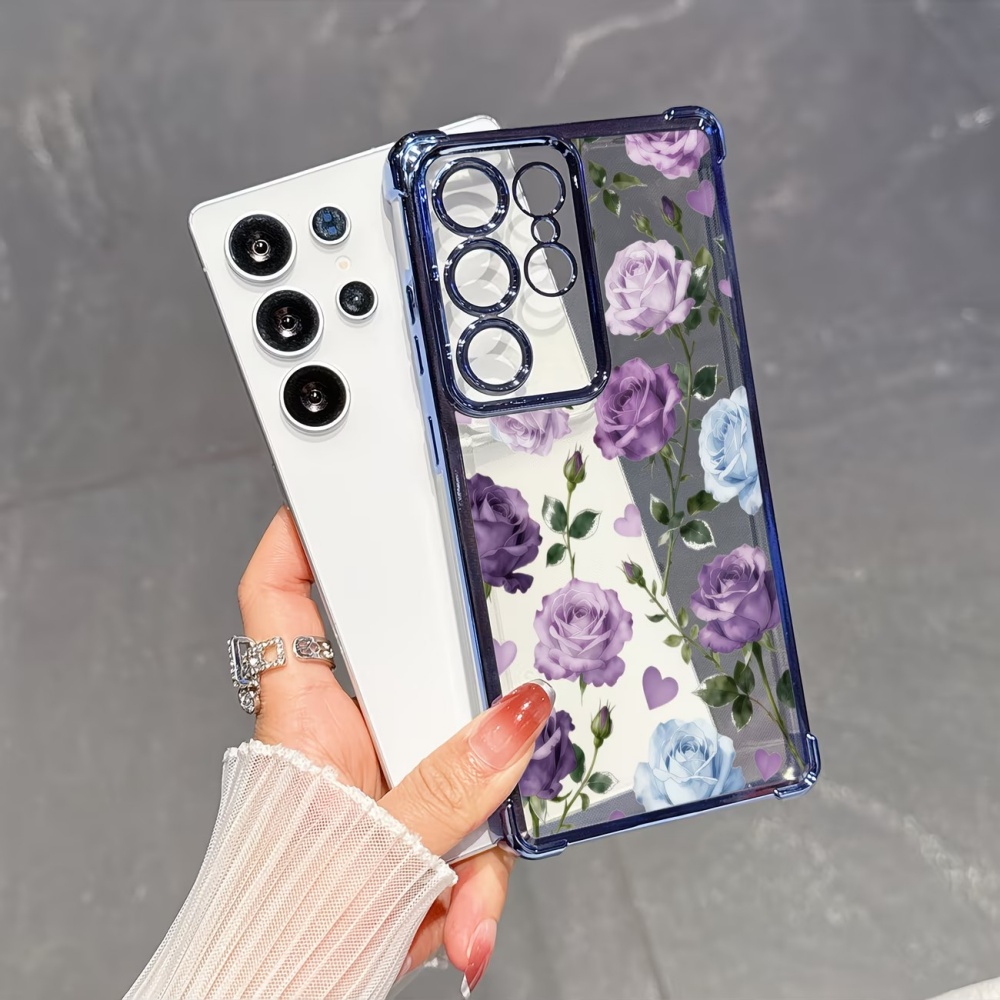 Galvanisierte Vier-Ecken-Stoßf – Phone Cases Purple Bewertung und Preis