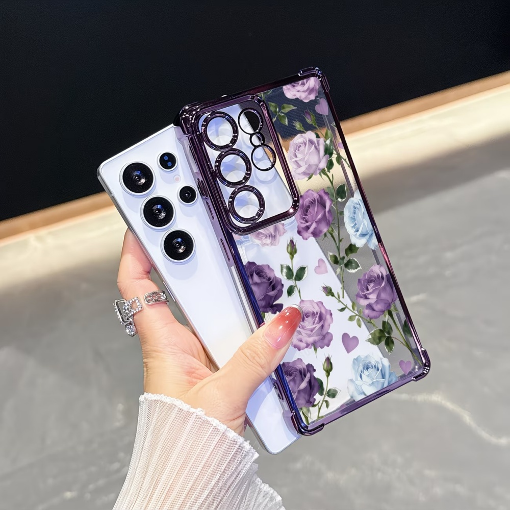 Galvanisierte Vier-Ecken-Stoßf – Phone Cases Purple Bewertung und Preis