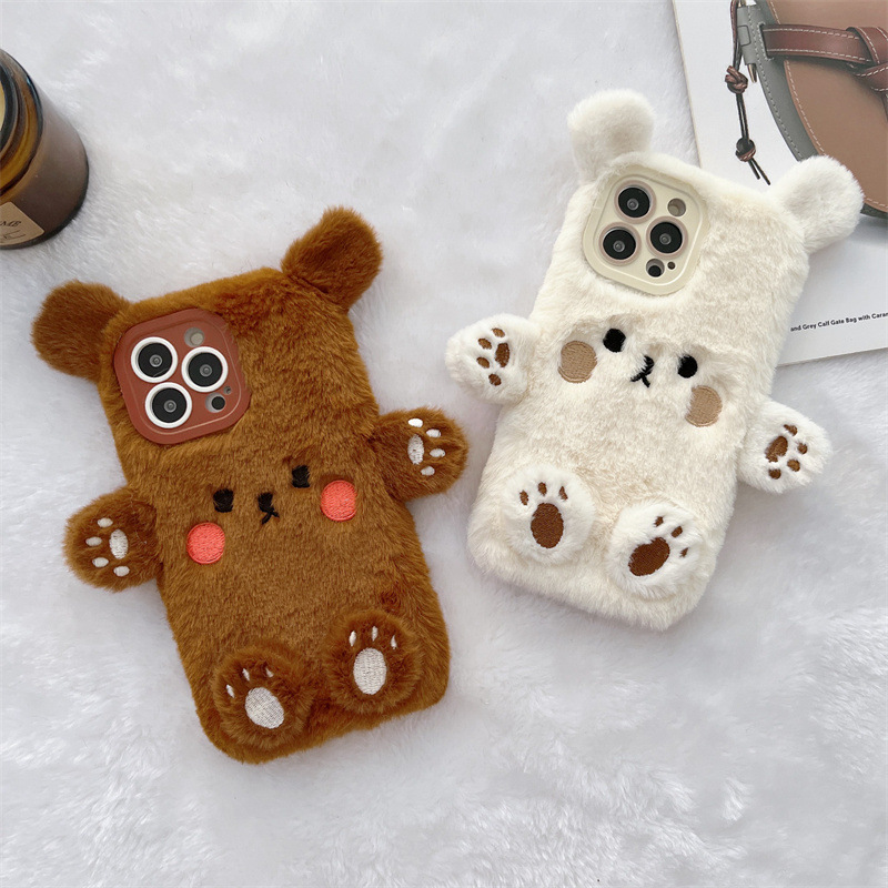 Koreanische 3D Cartoon Bär Fla – Phone Cases For Iphone 13 Bewertung und Preis