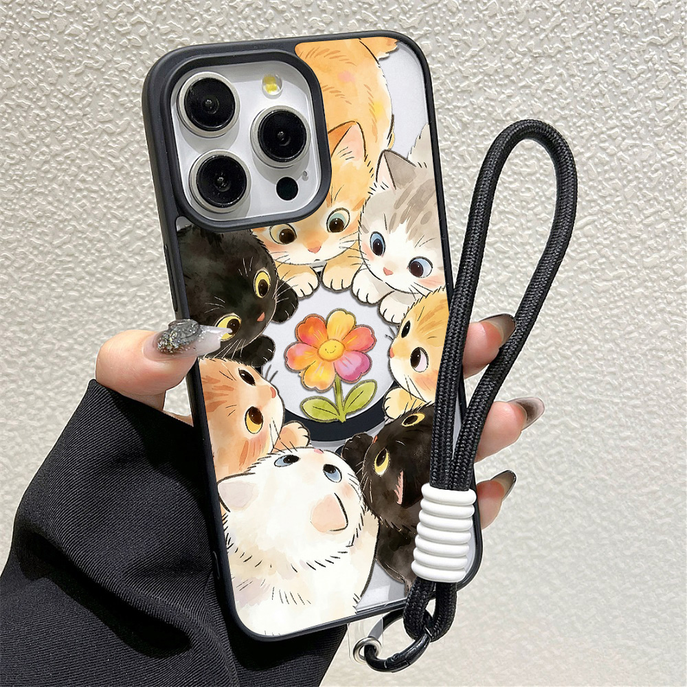 Schwarzer Rahmen Blumenmuster  – Phone Cases Magnetic Bewertung und Preis