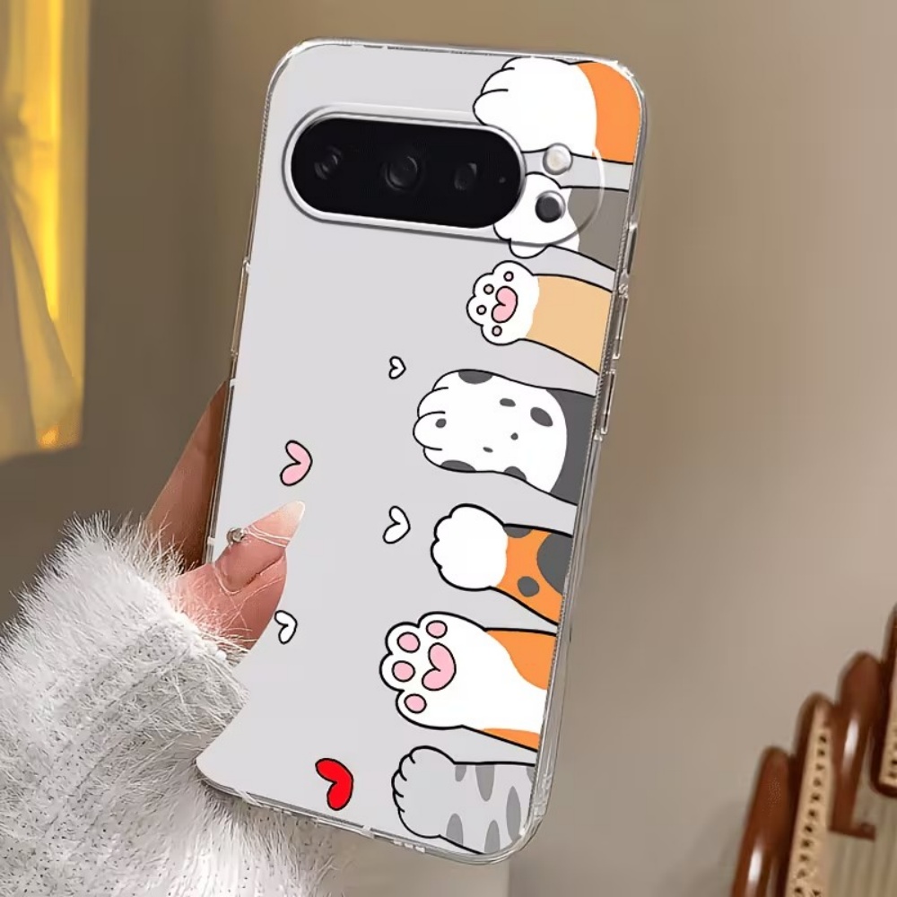 Cartoon-Katzenpfoten-Abdruck K – Phone Cases Google Pixel 9 Bewertung und Preis