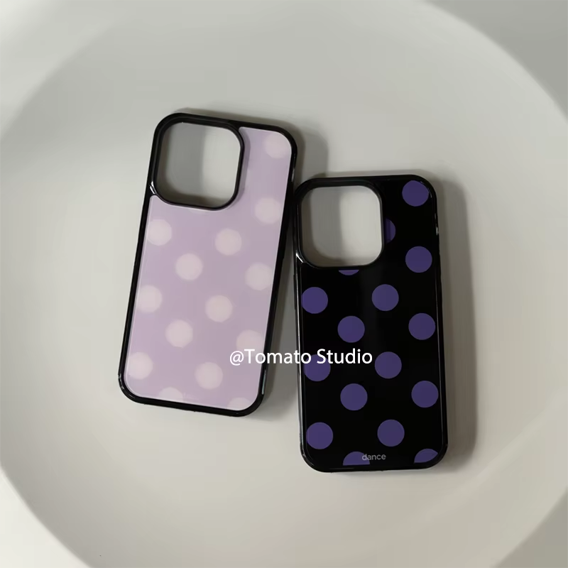Koreanische Ins-Mode Lila Polk – Phone Cases Purple Bewertung und Preis