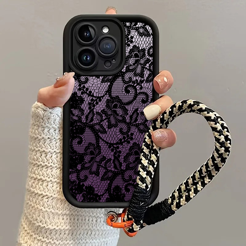 Schwarze Lila Spitzen-Handyhül – Phone Cases Purple Bewertung und Preis
