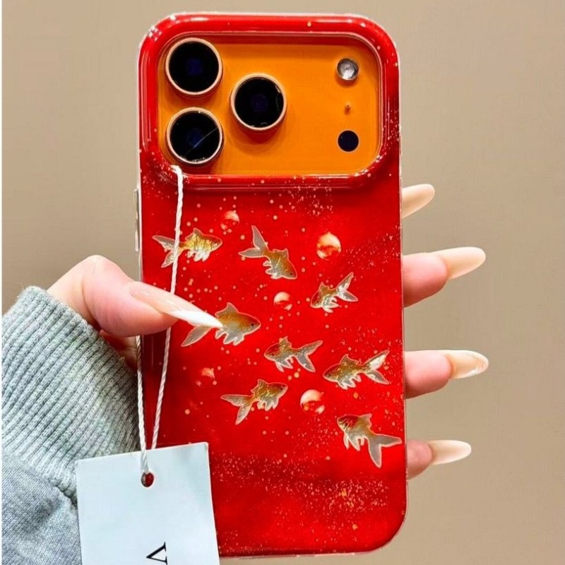 Glitzernde Glücksbringer-Goldf – Phone Cases Redbubble Bewertung und Preis