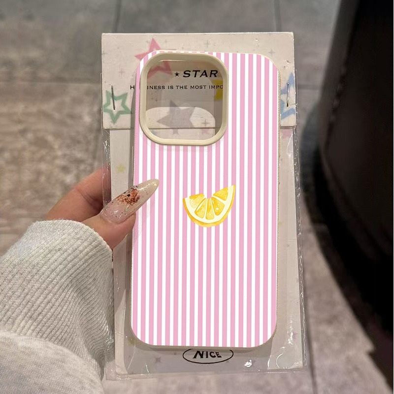 Orange-Pink-Weiß gestreifte Ha – Phone Cases Orange Bewertung und Preis