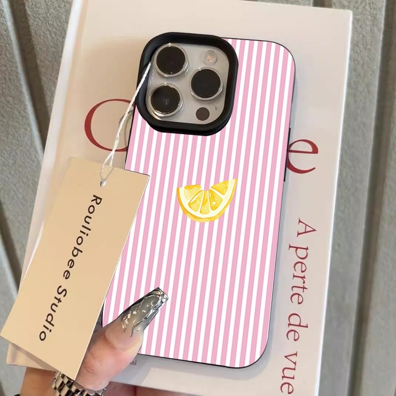 Orange-Pink-Weiß gestreifte Ha – Phone Cases Orange Bewertung und Preis