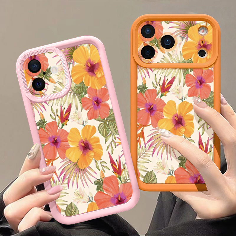 Orangefarbenes Blumenmuster TP – Phone Cases Orange Bewertung und Preis