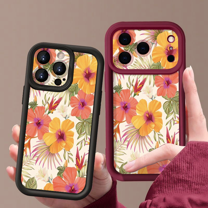 Orangefarbenes Blumenmuster TP – Phone Cases Orange Bewertung und Preis