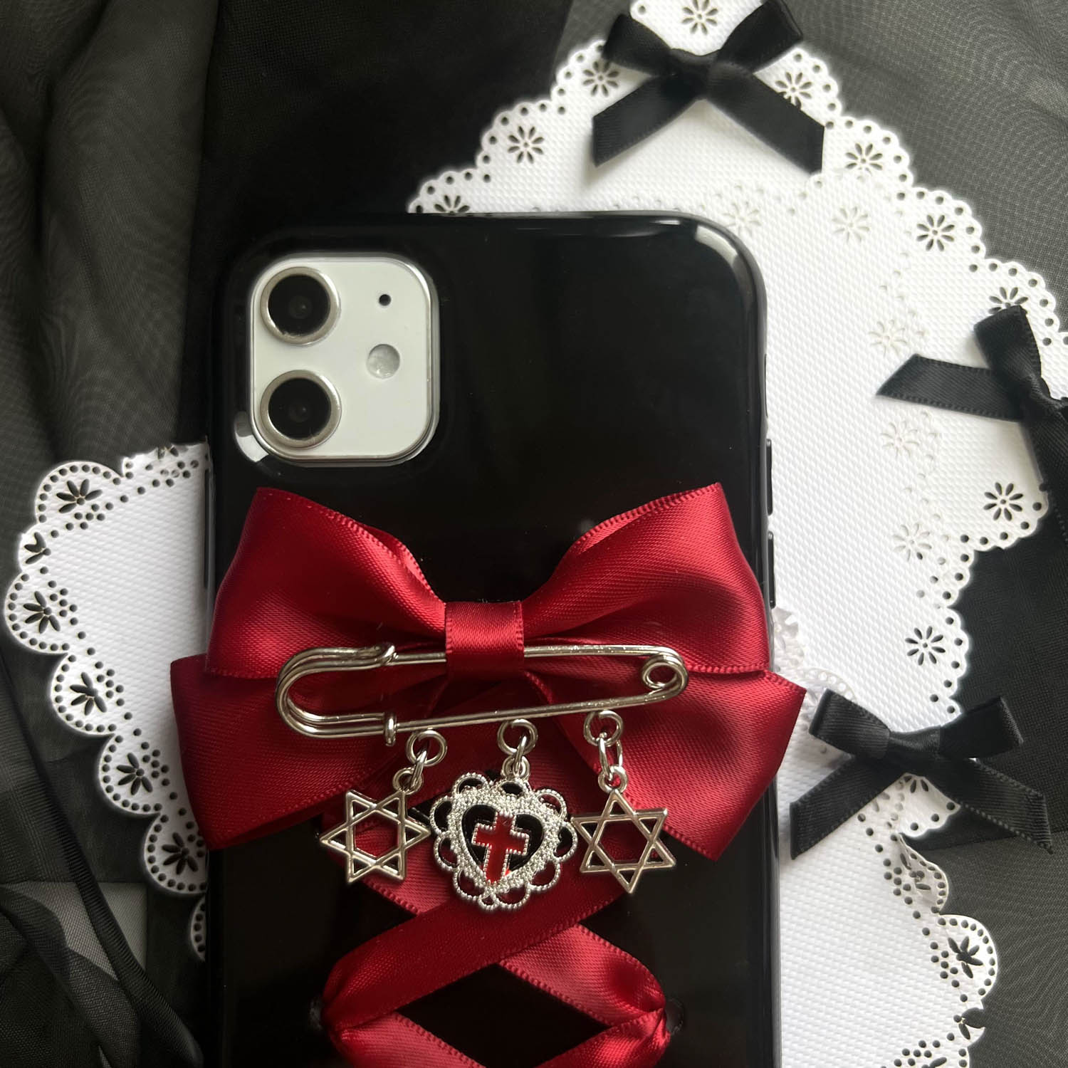 Rot-Schwarze Y2K Schleifen-Han – Phone Cases Purple Bewertung und Preis