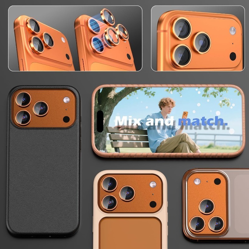 Orangefarbener Metall-Glas-Kam – Phone Cases Orange Bewertung und Preis