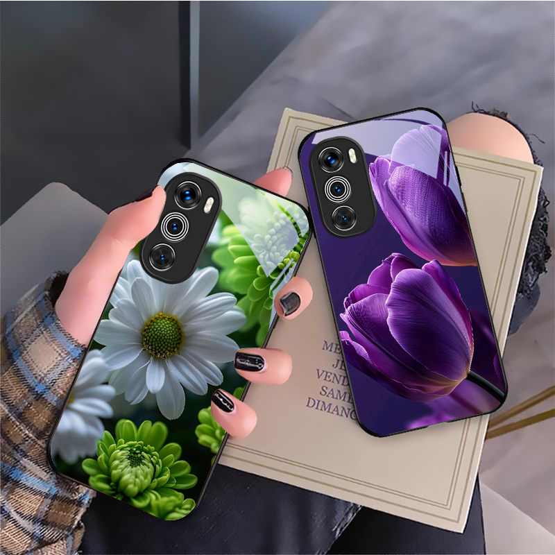 Lila Tulpenmuster für Motorola – Phone Cases Purple Bewertung und Preis