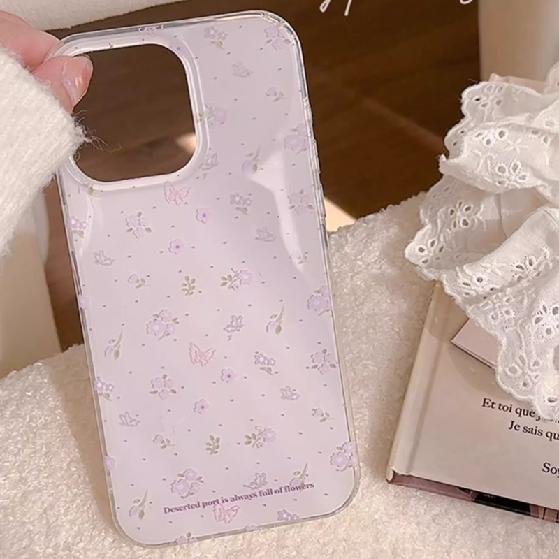 Ins koreanische lila Blumen sa – Phone Cases Purple Bewertung und Preis