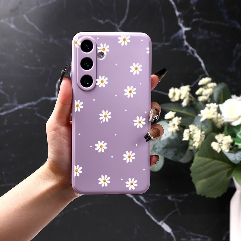 Lila Gänseblümchen-Print Weich – Phone Cases Purple Bewertung und Preis